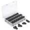 Innfeeltech 60 Stück 10mm schwarzes Push-to-Connect Pneumatik Fitting Kit, 15 gerade, 15 Splitter, 15 Ellbogen, 15 T-Typen Schnellverschluss Pneumatik Steckverbinder