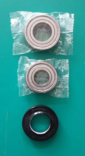 FIGEVIDA Kit Cuscinetti 6205zz + 6204zz Guarnizione Para Acqua Lavatrice 30x52x11/12,5 per Candy