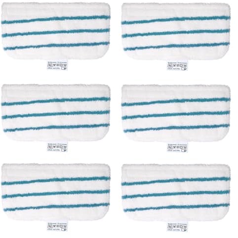 6Pcs Mop Replacement Pads for Beldray BEL01097 FSM1500 FSM1600 FSM1610 FSM1620 FSM1630 FSMH1621 FSMP20-XJ, Steam Cleaner Pads,Microfibre Mop Pads for Beldray Steam Cleaner