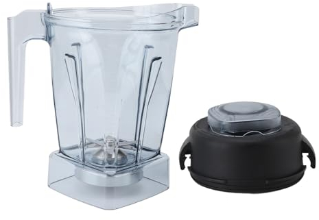 Recipiente de Repuesto para Licuadora, Vaso de Licuadora Transparente a Prueba de Fugas con Hoja de Acero Inoxidable y Tapa para Piezas de Licuadora Vitamixx