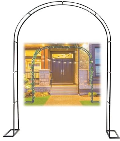 JEDAL 160cm 180cm 200cm Arche pour Jardin 240cm 280cm 300cm Large Arche De Métal Arceau À Rosiers De Les Vignes Arche Rosiers pour Décoration De Mariage(160x220cm)