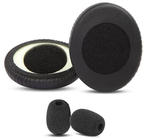 XRHTONG Prime Ersatz-Ohrpolster kompatibel mit Sennheiser PC8.2 Chat PC5.2 Chat PC3.2 Chat Headsets Ohrpolster Kissen (Protein-Leder/Memory-Schaum)