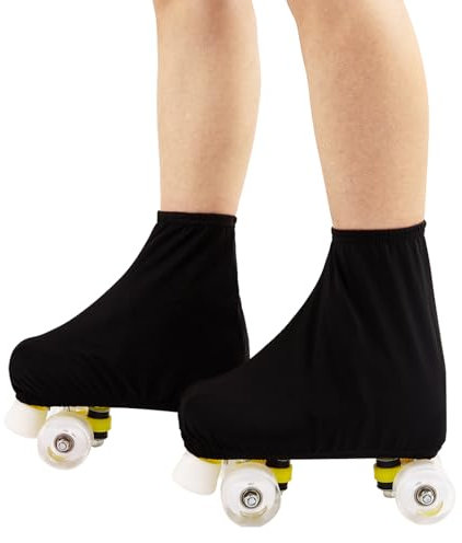Skates Cover,Rollschuhe und Schlittschuhe Überzieher,Überziehsocke für Rollschuhe,Schlittschuhe Schoner,Schutz für Roller Inline Skates,Eislaufschuhe,Schützen für Eiskunstlauf,Eislaufen (Schwarz, L)