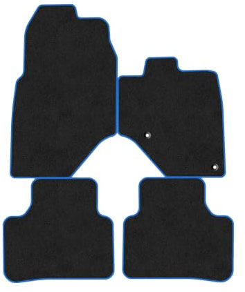 Peugeot e-5008 (2025+) Carpet Car Mats | Blue Edge Trim Tailored Fit Floor Mats Full Coverage Protection Accessories Easy Clean Anti Slip Made in the UK