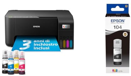Epson EcoTank ET-2862 avec Une Bouteille d'encre supplémentaire (Noire)