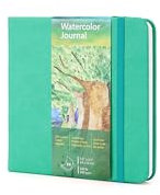 tumuarta Aquarell Skizzenbuch, 300g, 25% Baumwolle, 14x14CM, 24 Blatt, 48 Seiten, Feinkorn, Säurefrei, Aquarellbuch, Künstlerpapier Aquarellpapier Block Ideal für Aquarell,Acryl (Blau, 14x14 CM)