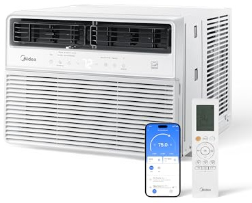 Midea MAW14S1VWT-A Climatiseur de fenêtre Smart Inverter 14 K 14 000 BTU avec application, contrôle Alexa, refroidissement jusqu'à 700 m², fonctionnement silencieux, économie d'énergie