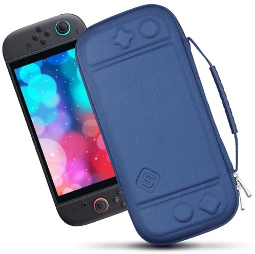 sisma Switch2 Aufbewahrung Tasche Kompatibel mit Nintendo Switch 2 Konsole, Robuste Aufbewahrungstasche Etui Hardcase Schutz Hülle für Unterwegs, Blaue Tragetasche