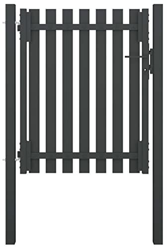 Fasba Gartentor Gartentür Zauntor Hoftor Gartenpforte Hoftür Zauntür Pforte Gartenzaun Tor Tür Einfahrtstor Stahl 1x1,5m Anthrazit