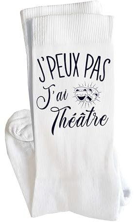 Planetee Chaussettes Théâtre Taille 37-40 | Cadeau Fantaisie Original Drôle Anniversaire Noël Humour