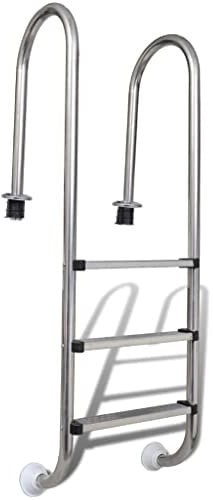 Inground Pool Ladder, Swimming Pool Ladder 3 Steps Stainless Steel 304 120 cm