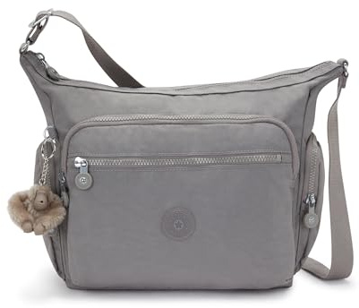KIPLING Gabbie Sac à Bandoulière de Taille Moyenne, Inviting Grey (Gris)