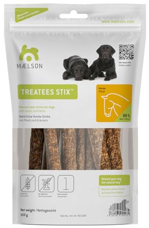 Maelson Treatees Stix Pferd Hundesnack, 100 g - die gesunde Belohnung! - Natürliche Sticks für Hunde als ideale Snack Belohnung