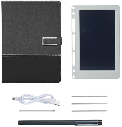 Aramox Smart Pen, Ledernotizbuch, Echtzeitsynchronisierung für Notizen, Voice-to-Text, Digitaler Planer für Studenten und Berufstätige (Black)