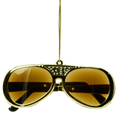 Kurt S. Adler YAMEP2903 Elvis Presley Sonnenbrille, Ornament, Gold, 9 cm