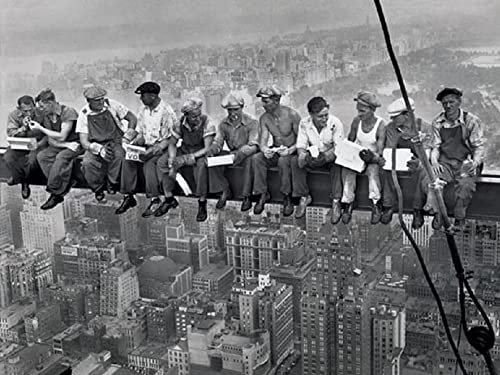New York. Lunch ATOP A Skyscraper. Foto übernommen 1932 von Charles C. Ebbets 40,6 x 50,8 cm Print.
