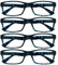 The Reading Glasses Company Die Lesebrille Unternehmen Blau Schildpatt Leser Wert 4er-Pack Designer Stil Herren Frauen RRRR92-3 +3,50