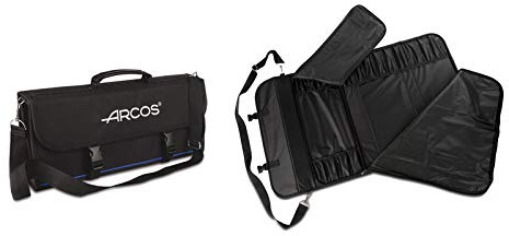 Arcos Messer Roll Bag - Messer Rolltasche zu 17 Stück - 100% Polyester 520 x 920 mm - Farbe Schwarz (Messer Nicht ENTHALTEN)