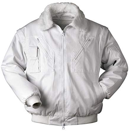 Norway Pilotjacke weiß Bergen Malerwinterbaujacke Malerjacke Winterjacke