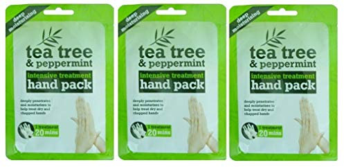 Tea Tree & peppermint deep Moisturising Hand pack To Repair Dry & Chopped Hands X 3