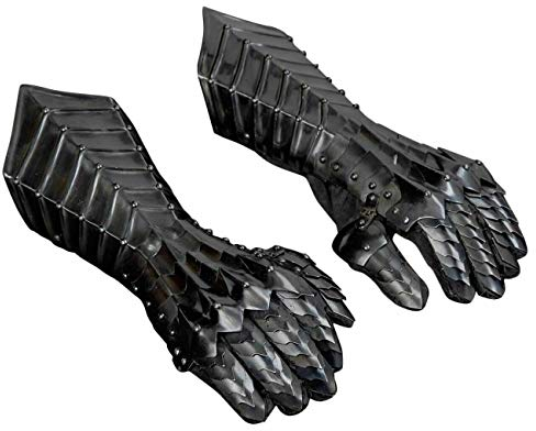 MARIYAM ART HANDICRAFT Mittelalterliche Ritter Handschuhe Gothic Gauntlet Handschuhe 18G Stahl Geschenke