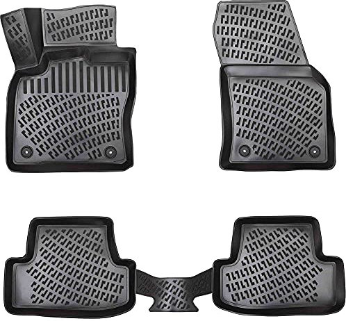 Design 3D Gummimatten Set für BMW 5er E60 E61 | Extra hoher 5cm Rand