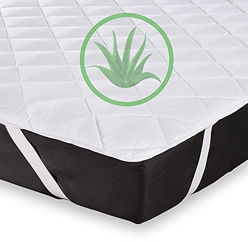 DILUMA - Matratzenauflage 90x200 cm mit Aloe Vera Veredelung - Pflegend, Hautfreundlich, Atmungsaktiv - Matratzentopper für Matratzen & Boxspringbetten