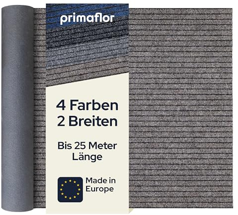 Primaflor Sauberlauf - Atlas, Beige, 1,00m x 1,00m, Rutschfester Schmutzfangläufer Meterware, Robuster Küchenläufer nach Maß, Zuschneidbarer Teppichläufer, Eingangsmatte für Flur & Windfang