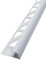 Dalsys Fliesenschiene Viertelkreisprofil Aluminium (eloxiert) Weiß 2,5m x 10mm, 5 Stück, Rundprofil Halbrundprofil
