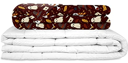 Gravity Therapiedecke Gewichtsdecke Incl. Baumwolle-Bezug Schlaufen Bezugssystem mit Reißverschluss - Zauberei Edition - Schwere Decke für Erwachsene/Jugendliche 135x200cm 12 kg