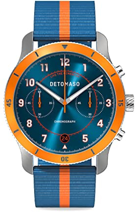 DeTomaso Venture Chronograph Limited Edition Blue ORANGE - Nylon Blue ORANGE