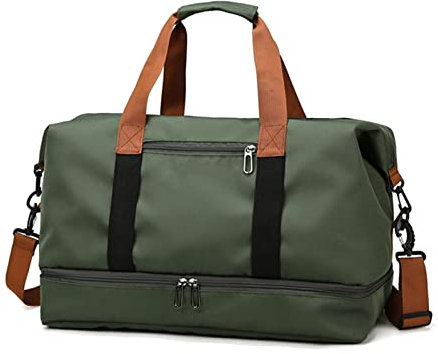 XHTONGSH Sport Sporttasche mit trockener nasser Tasche & Schuhe Kompartmentstrainer Tote Duffel Umhängetaschen mit Trolley Case Strap, Wochenende Übernachtung Training Tragen Sie auf Tasche for Frauen