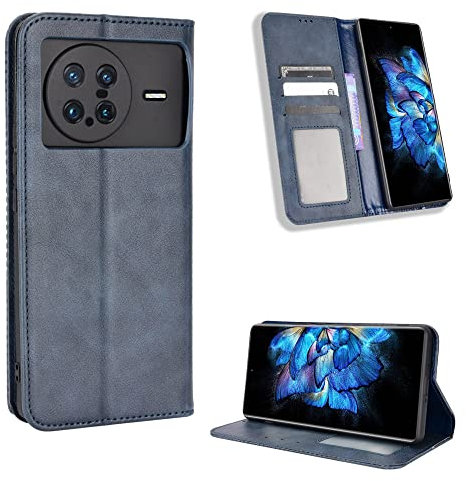 BellaCase Vivo X Note Coque [Étui Portefeuille] [Fonction Support] [Slots pour Cartes] [Couverture à Rabat Magnétique] Compatible avec Le Smartphone Vivo X Note(Bleu)