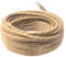 DiCUNO 20 metri di cavo elettrico vintage per illuminazione, 3 conduttori di cavo con PE, 3x0,75mm² filo elettrico flessibile retrò in lino per lampade a sospensione, accessori e fai da te