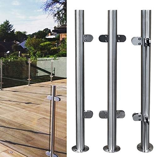 304 Stainless Steel Glass Balustrade Postsfor 6-17mm Toughened Balustrade Posts Balustrades and Handrails Garden Stairs Post, Glass Landing Staircase Various Options