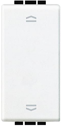 Pulsador doble persianasBticino N4037N LivingLight1 modulo Blanco