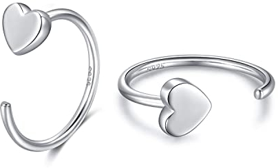 CHIC & ARTSY Creolen Ohrringe 925 Sterling Silber Halb Kreolen Ball Huggie Hoops Knorpel Hängend für Damen Mädchen