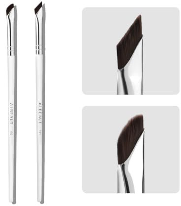 Albeaut Pinceau à sourcils biseauté fin gel liner pinceau de maquillage pinceau à sourcils à pointe fine pinceau à sourcils plat pinceau teinté pinceau kit applicateur outil