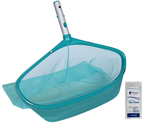 BAYROL ÉPUISETTE DE Fond Pro avec RACLETTE | Accessoire - Entretien de la Piscine + 10 Tests HPS OFFERTS 6 en 1