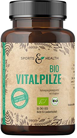Bio Vitalpilze Mix – 120 Kapseln – 7 Vitalpilze – Reishi – Chaga – Shiitake – Maitake – Lions Mane – Cordyceps Militaris – White Fungus – Mushroom Complex – Vegan