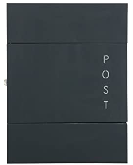 Wandbriefkasten Safepost 11-9 anthrazit-grau (RAL 7016) Aufputz-Briefkasten modern