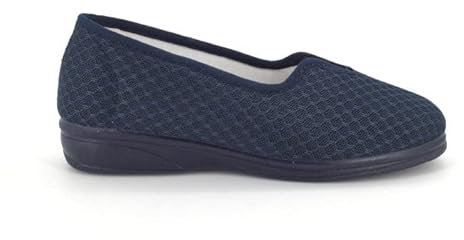 ALCALDE 880 Zapatillas Cerradas de Lona con cuña, elástico Central y Suela de Goma para: Mujer Color: Azul Marino Talla: 37