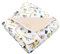TupTam Krabbeldecke für Baby 120x120 cm - Gepolsterte Spieldecke Baby Baumwolle, XXL, OEKO-TEX, Weich & Hautfreundlich, Farbe: Wiese Getreide Schmetterlin Libelle Hummel