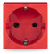 Livolo Module halbe und ganze Einsätze für Bodentanks Tischtanks Wandsteckdosen Einbau Steckdose, USB, TV, Sat, Netzwerkdose, etc (Einsatz Steckdose VDE LEG-77219 Rot)