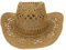 LAANCOO Stroh Cowboy Hut Unisex West Cowboy Cowgirl Hat Panama Hut breiter Krempel Stroh Eimer für Outdoor Sommer Beach Party Frauen Männer Männer