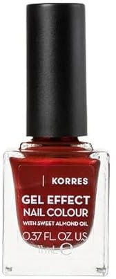 Korres Nagellack, Gel-Effekt, Nr. 58, Veloursrot, 11 ml