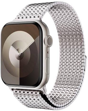 LULULOOK Pulsera milanesa compatible con Apple Watch 49mm,46mm,45mm,44mm,42mm,41mm,40mm,38mm,acero inoxidable de,pulsera de metal para iWatch Ultra 3 Ultra 2 Ultra Series 11 10 9 8 7 6 SE 5 4 3 2 1