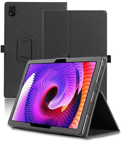 FKQLH Funda para TCL Tab 10 Gen 2 10,4'', Slim PU Cuero Protectora Carcasa con Función de Soporte Cover Case para TCL Tab 10 Gen 2 10,4 Pulgada, Negro