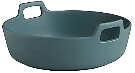CVNIMV Platos de cerámica para Hornear con asa para Horno, Bandeja para Hornear de cerámica, Cacerola para lasaña, Utensilios para Hornear Individuales, Verde (Color: Verde) (Verde)
