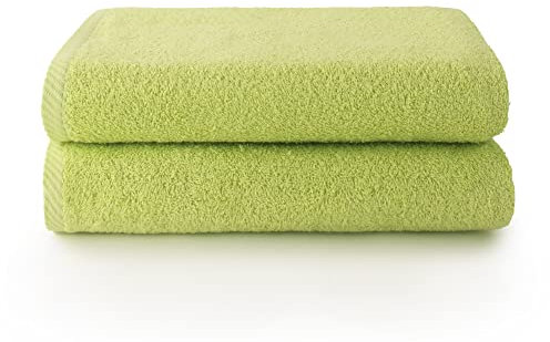 Top Towel - Plus - Lot de 2 Grandes Serviettes de Bain - Grandes Serviettes de Douche - Serviette de Bain de 100 x 150 cm - Citron Vert